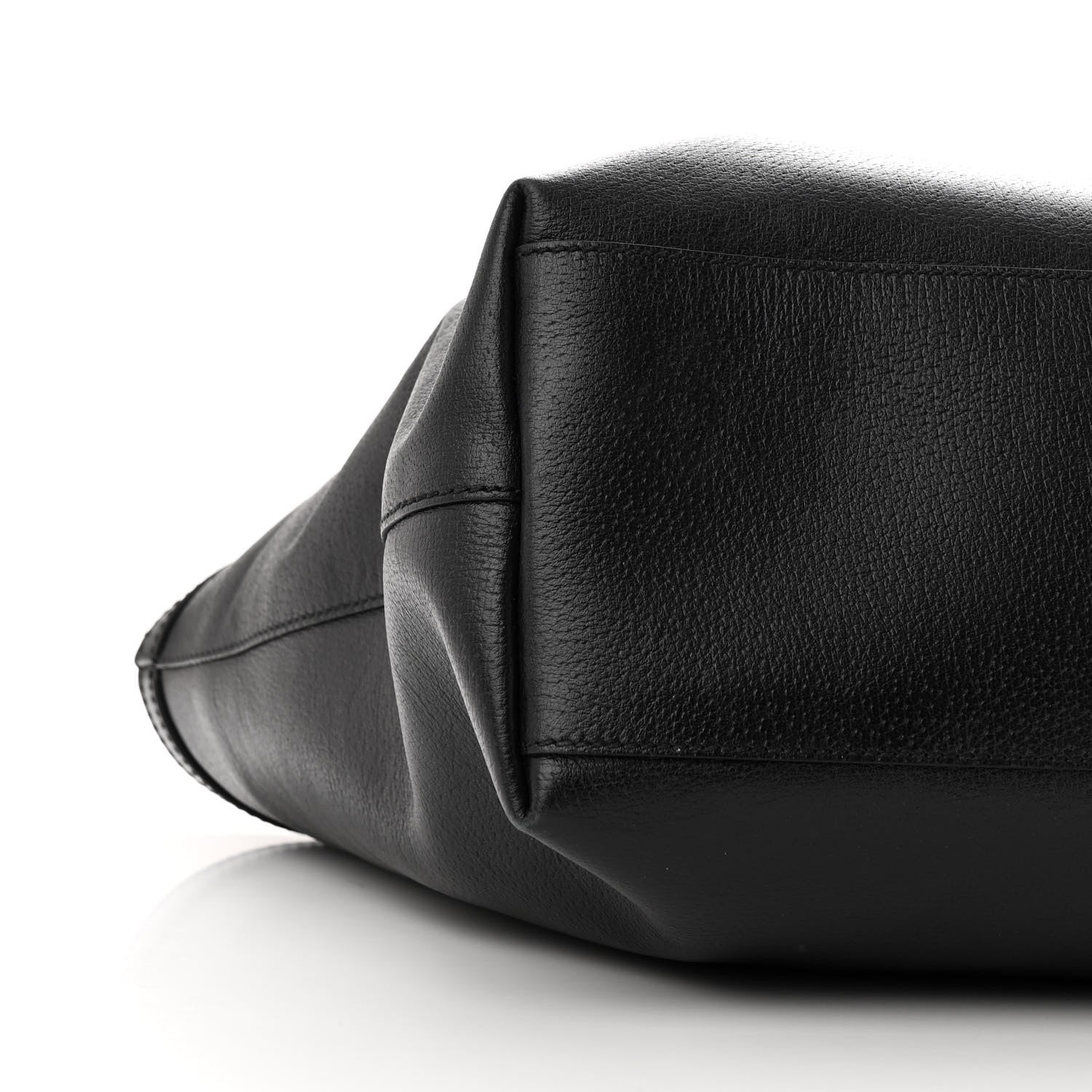 Gucci Textured Calfskin Web Medium Ophidia Shopping Tote Black 9 of 10