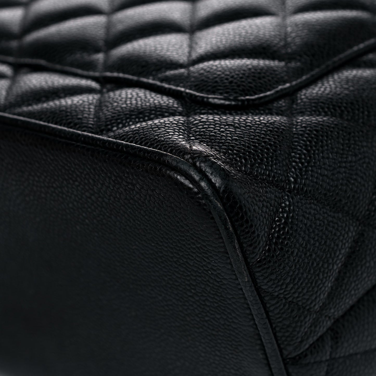 Caviar Quilted Medallion Tote Black