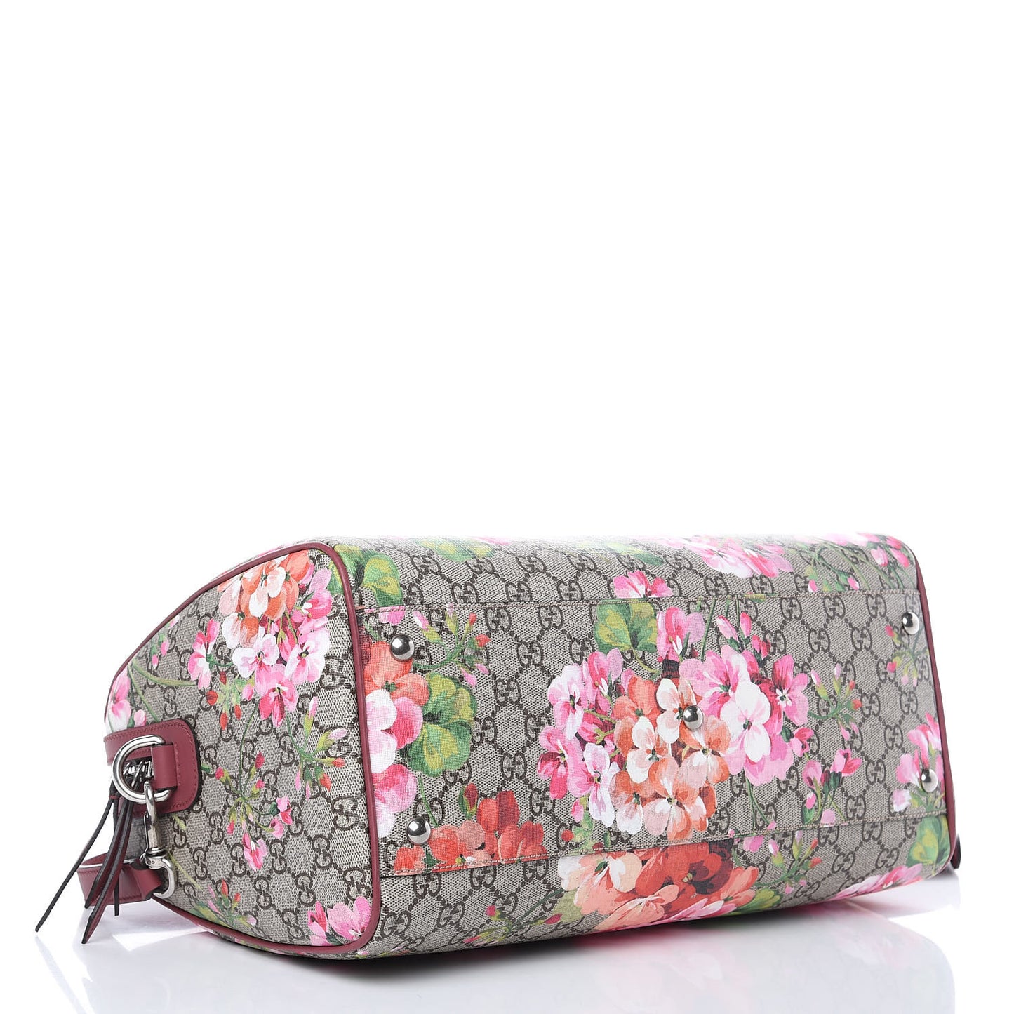 GG Supreme Monogram Blooms Medium Boston Beige Multicolor Dry Rose