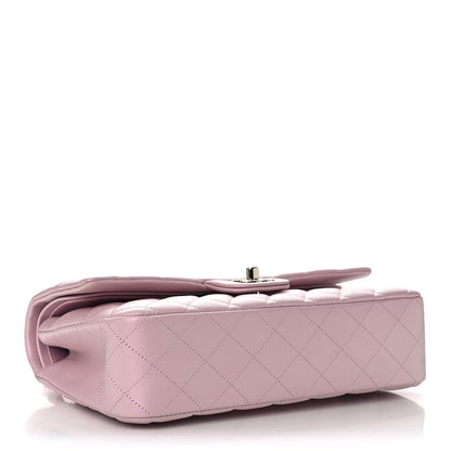 Chanel Iridescent Calfskin Quilted Medium Double Flap Light Pink 4 of 12