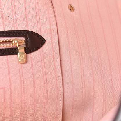 Louis Vuitton Damier Ebene Neo Neverfull MM Rose Ballerine 16 of 17
