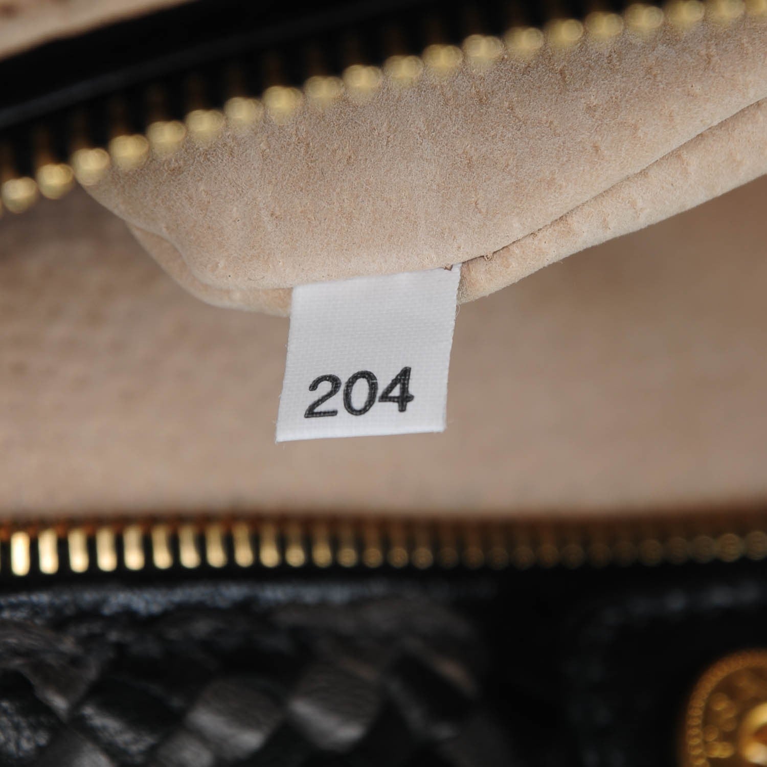 Prada Goatskin Woven Large Tote Moro Black 7 of 7