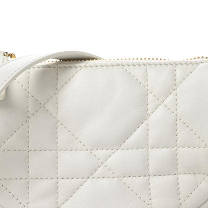 Christian Dior Lambskin Cannage Micro Dior Vibe Hobo Bag White 8 of 11