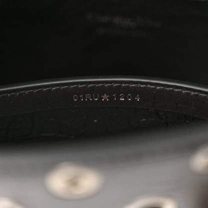 Christian Dior Crinkled Calfskin Studded Pearls Medium Lady Dior Black 6 of 10