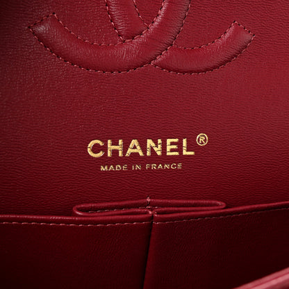 Chanel Lambskin Quilted Medium Double Flap  Burgundy 6 of 11
