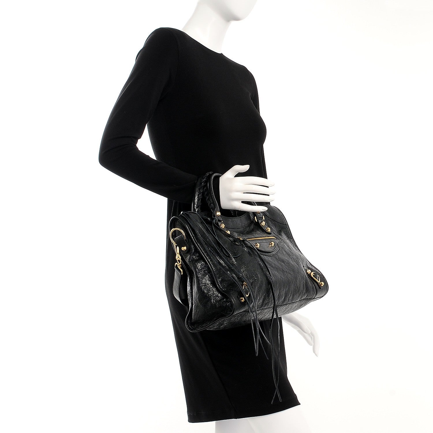 Balenciaga Agneau Classic Gold Hardware City Black 3 of 8