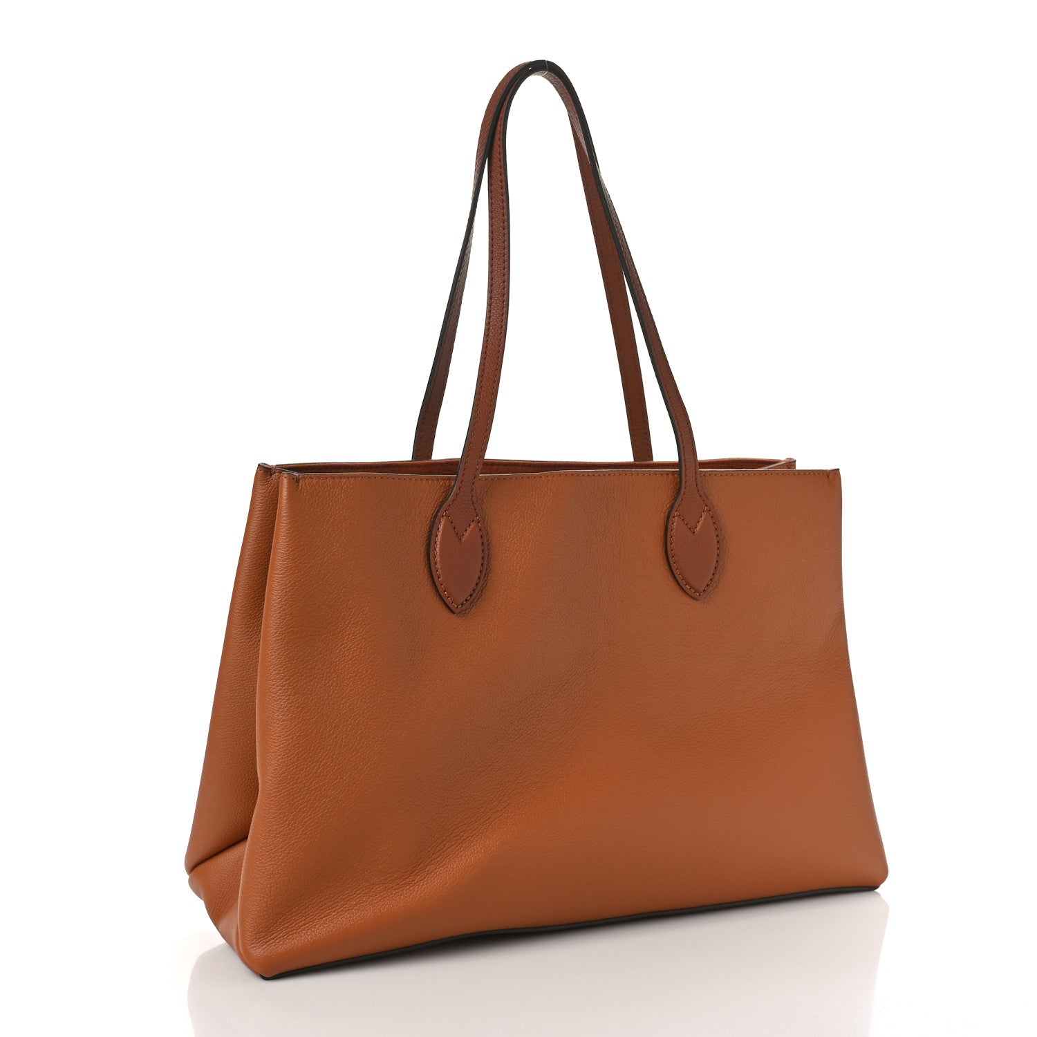Louis Vuitton Grained Calfskin Lockme Shopper Chataigne 4 of 9