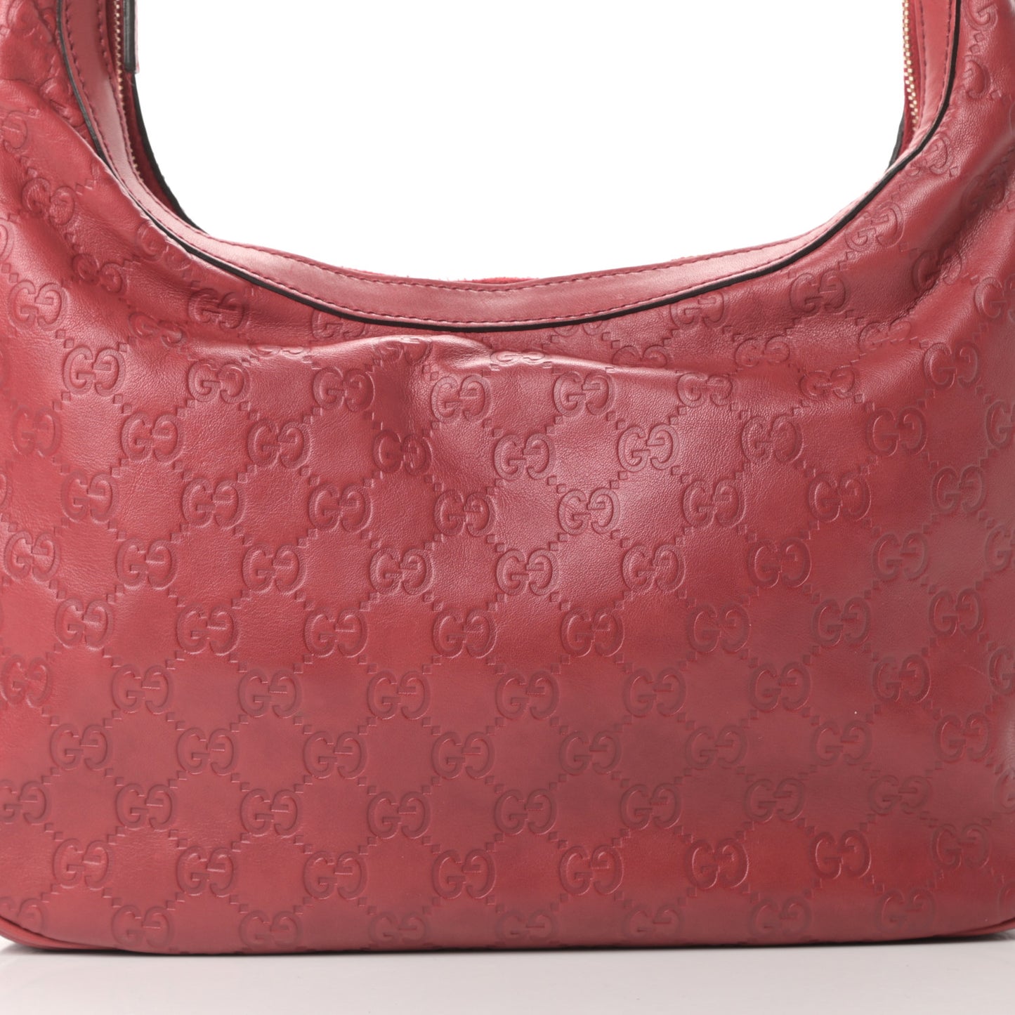 Guccissima Small Charmy Hobo Red