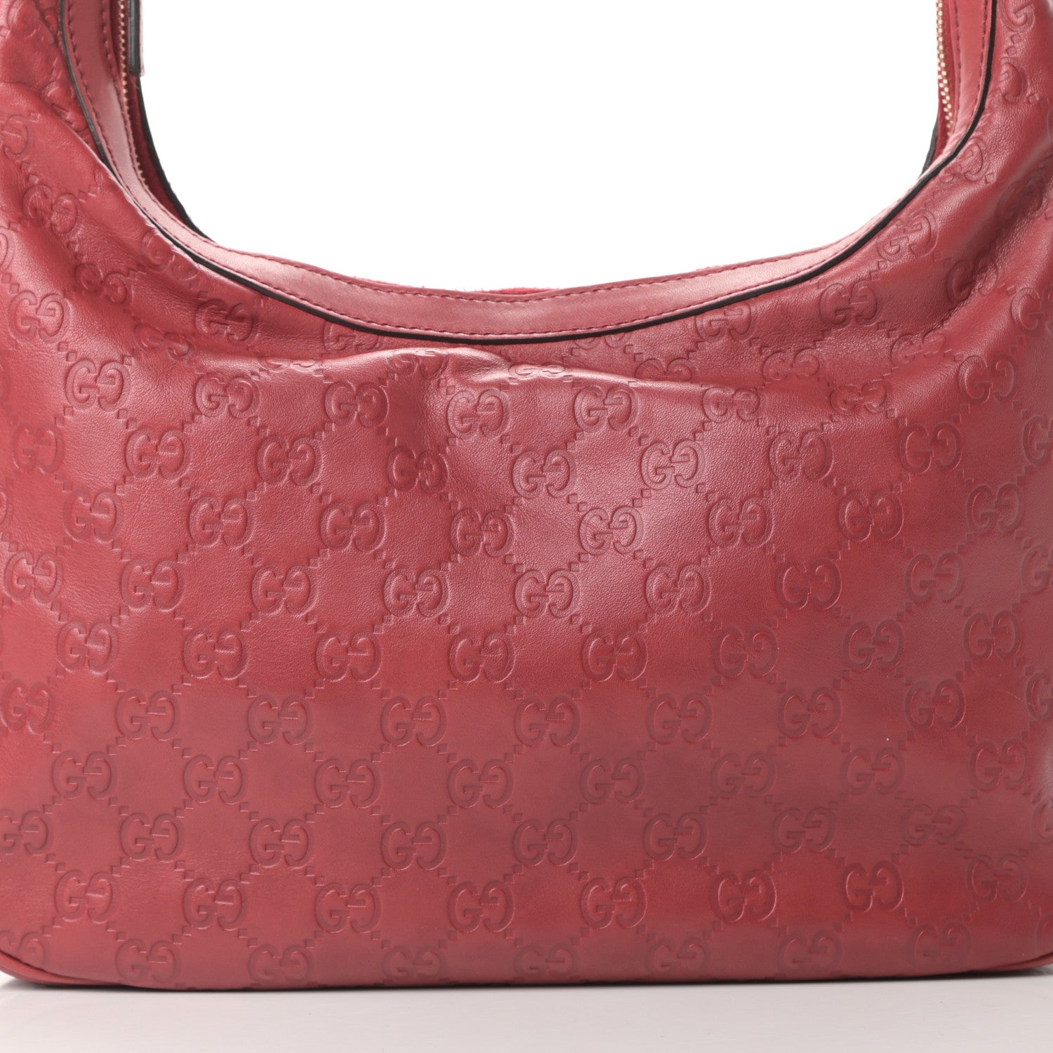 Gucci Guccissima Small Charmy Hobo Red 8 of 12