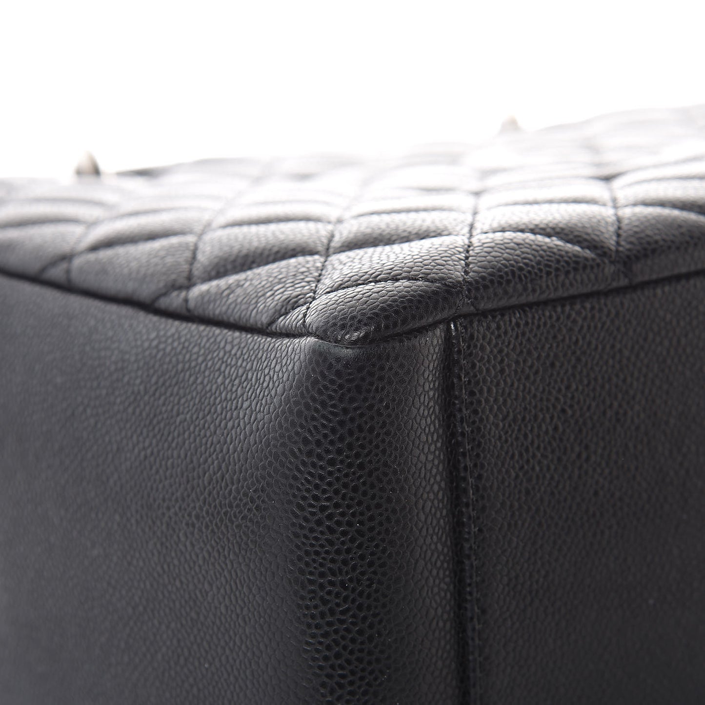 Caviar Quilted Grand Shopping Tote GST Black
