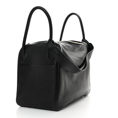 Hermes Taurillon Clemence Lindy 30 Black 3 of 16