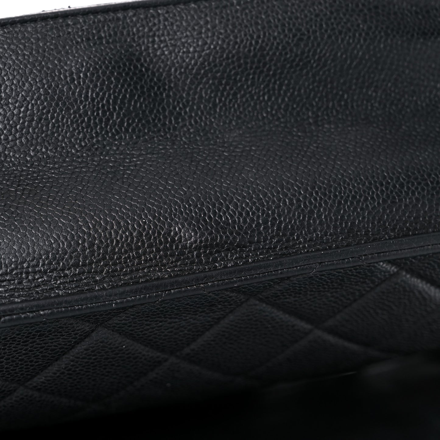 Caviar Quilted Large Retro Class Flap Black