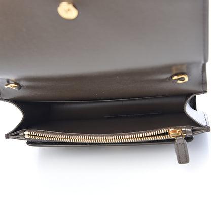 Saint Laurent Calfskin Monogram Sunset Chain Wallet Kaki Fonce 5 of 10