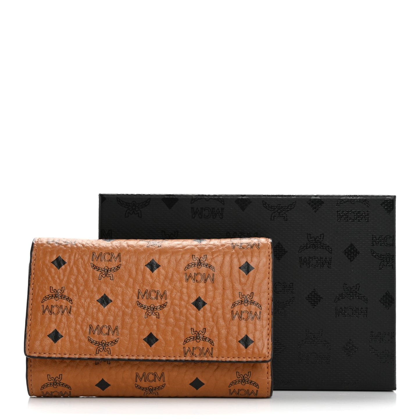 Visetos Tri-Fold Wallet Cognac