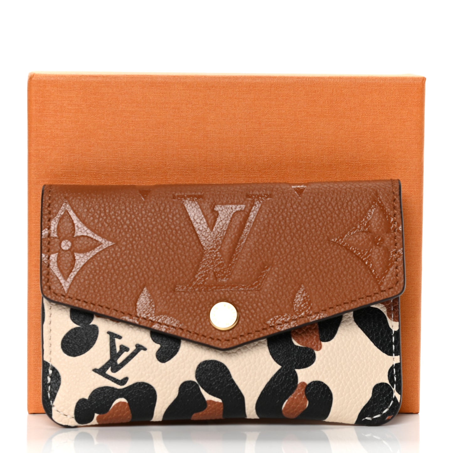 Empreinte Monogram Giant Wild At Heart Key Pouch Caramel