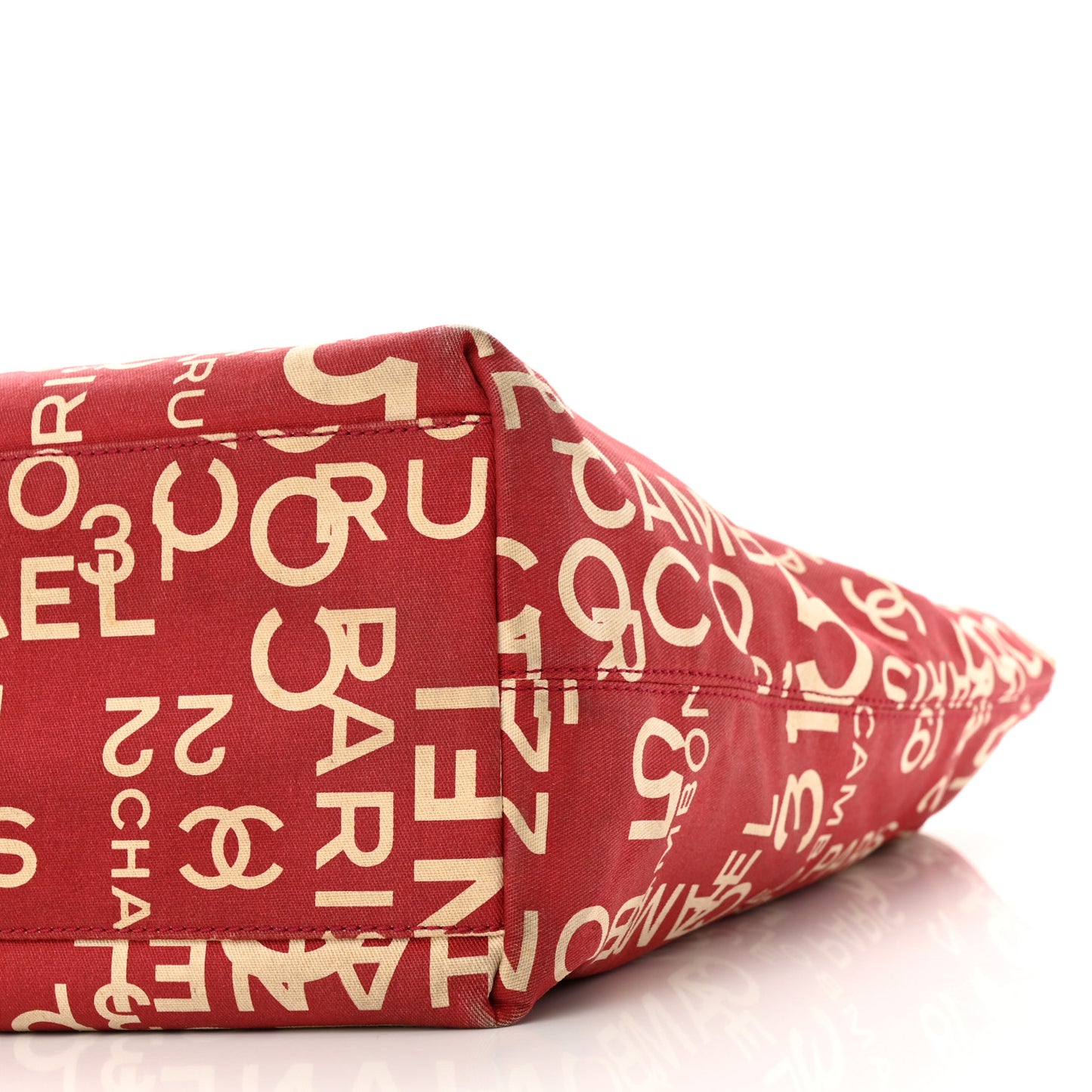 Canvas 31 Rue Cambon Beach Tote Red