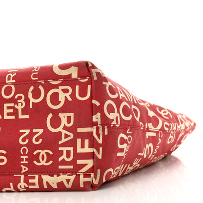 Chanel Canvas 31 Rue Cambon Beach Tote Red 12 of 14