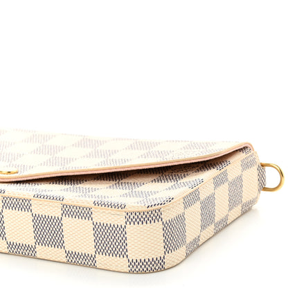 Louis Vuitton Damier Azur Felicie Strap & Go Eau de Rose 10 of 10