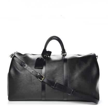Louis Vuitton Epi Keepall Bandouliere 55 Black 1 of 19