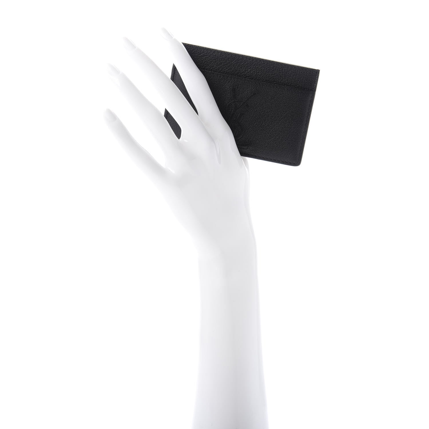 Saint Laurent Textured Calfskin Belle De Jour Card Case Black 2 of 8