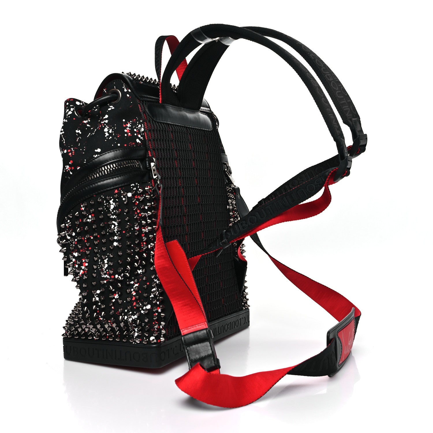 Christian Louboutin Canvas Splash Print Spiked Explorafunk