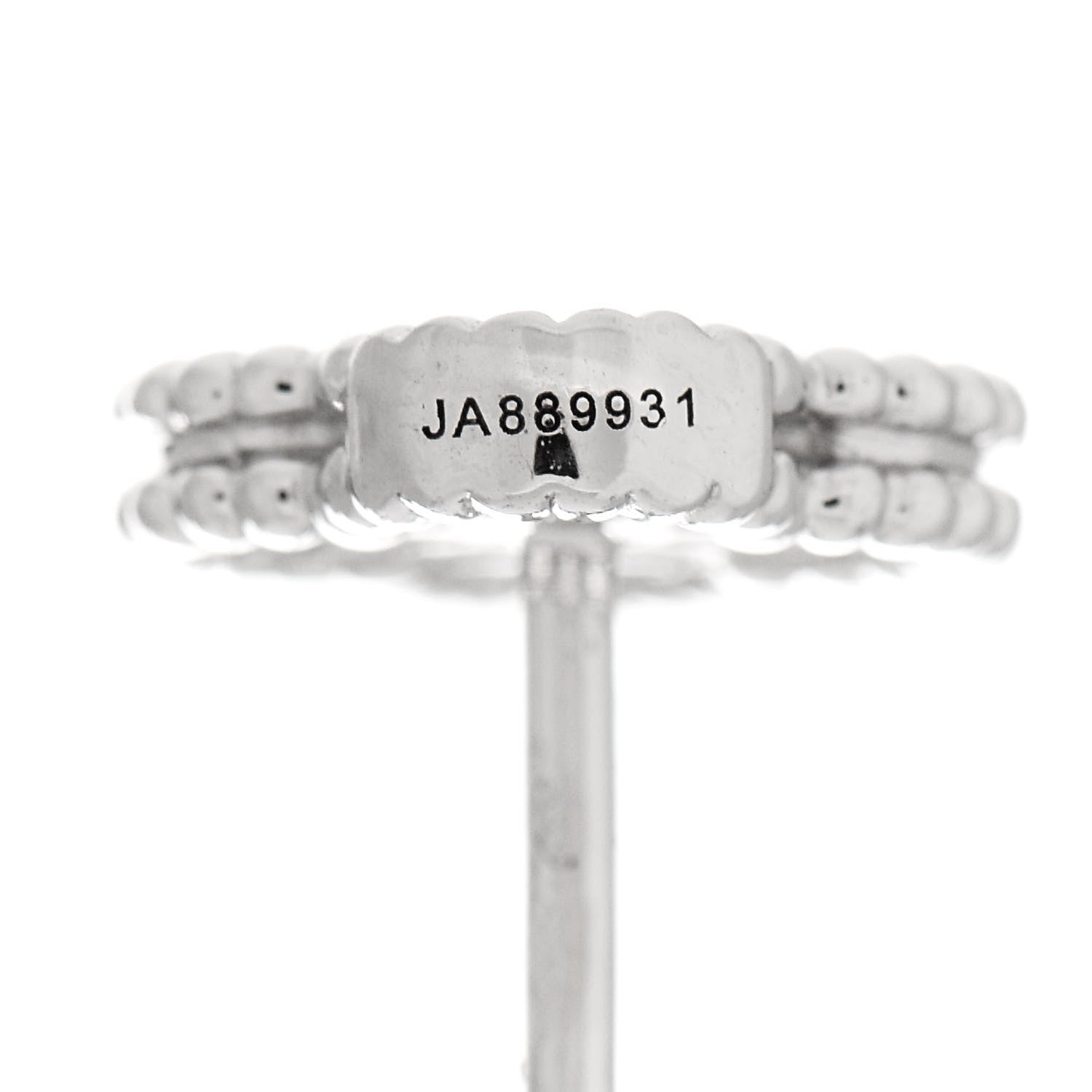 Van Cleef & Arpels 18K White Gold Diamond Sweet Alhambra Earrings 5 of 6