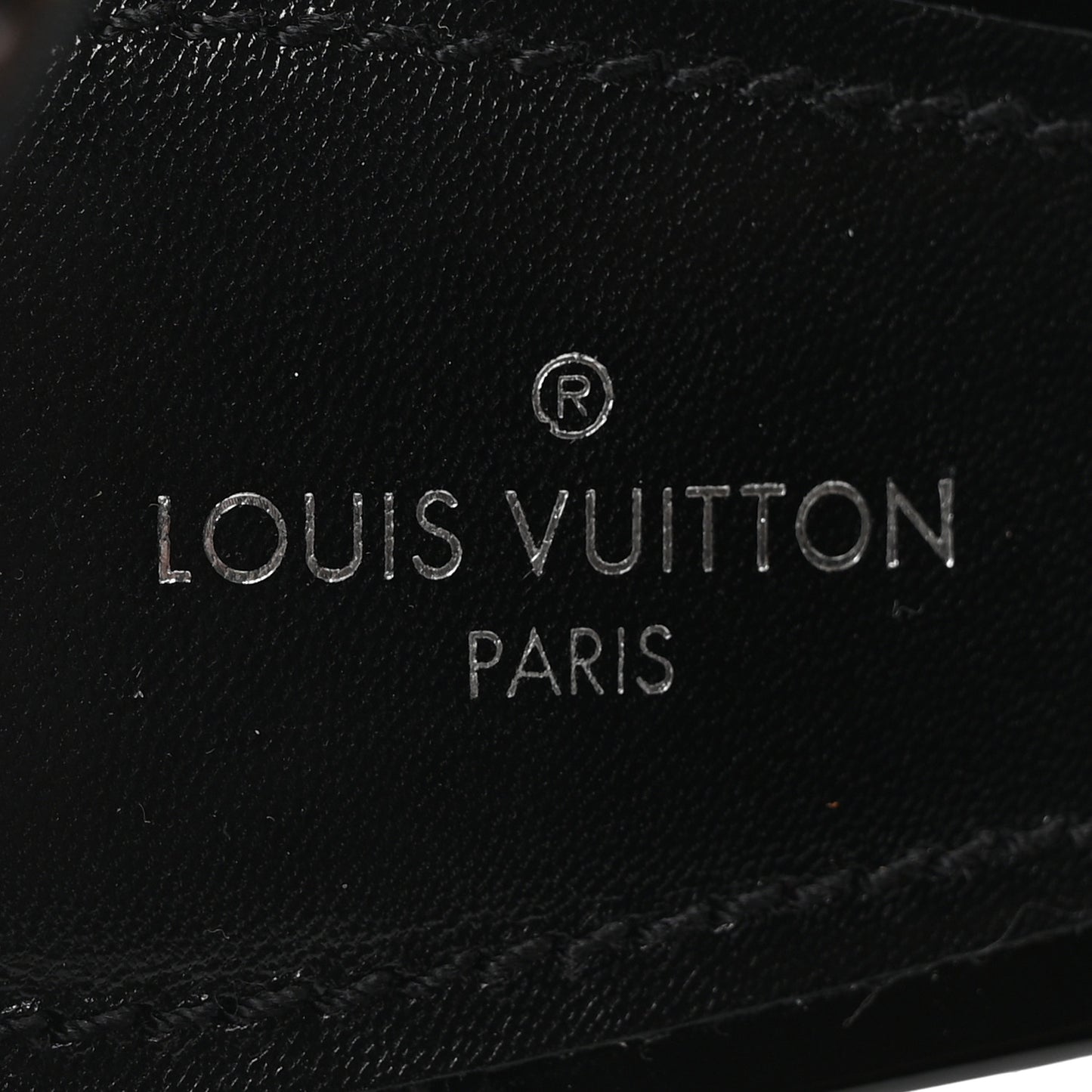 Patent Monogram Call Back Sandals 37 Black