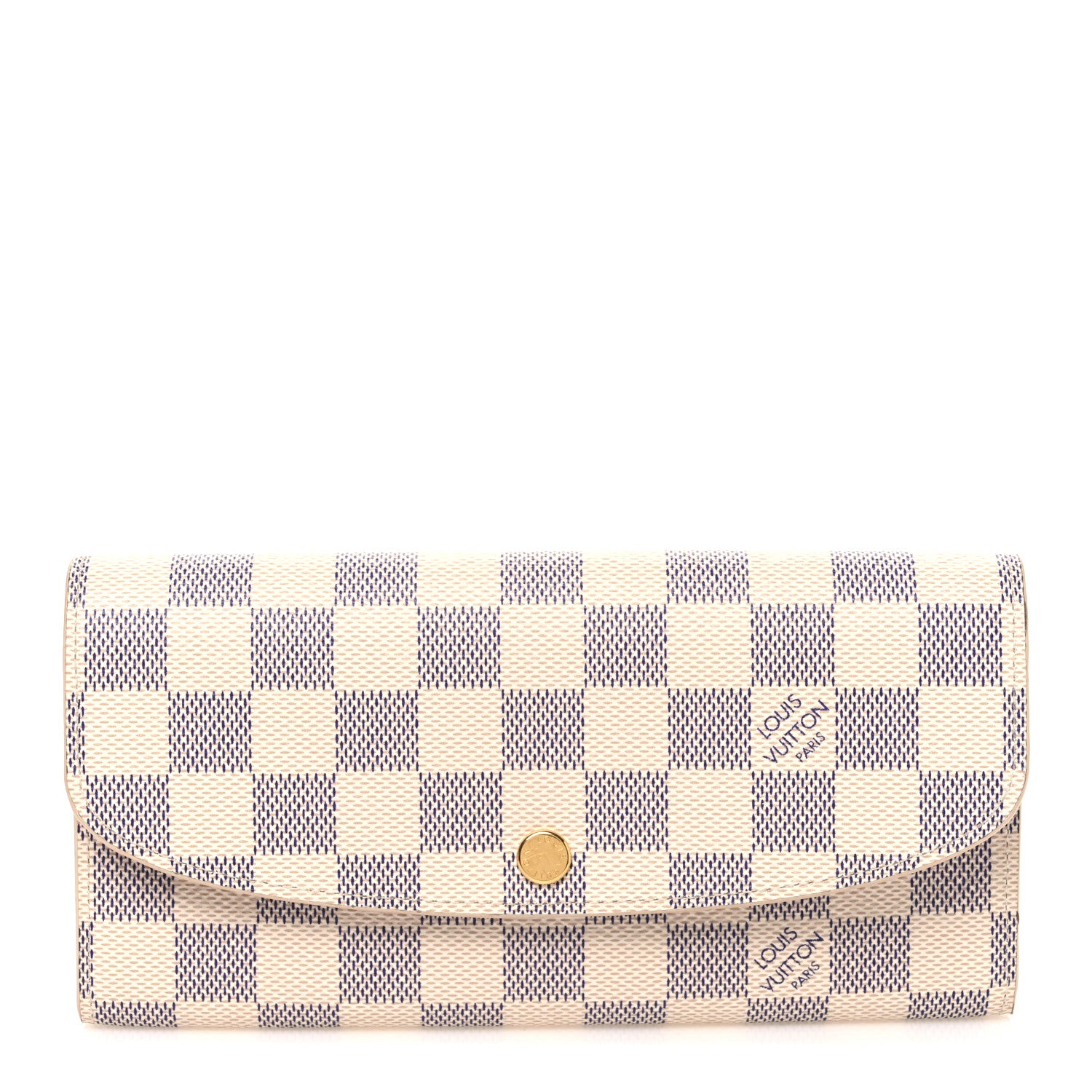 Louis Vuitton Damier Azur Emilie Wallet Rose Ballerine 1 of 7