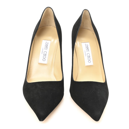 Jimmy Choo Suede Abel Pumps 37.5 Black 3 of 9