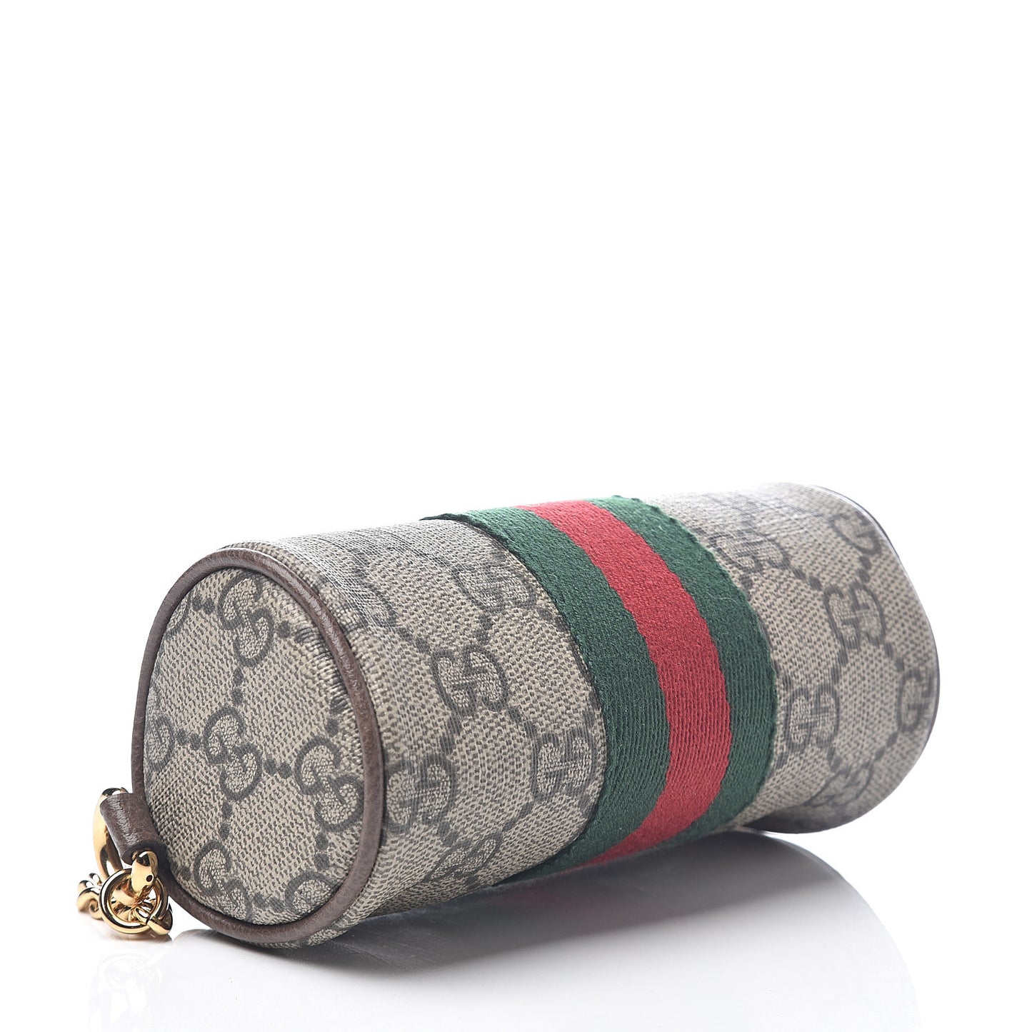 GG Supreme Monogram Web Ophidia Barrel Coin Purse Beige New Acero