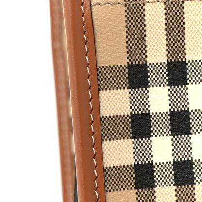 Burberry Canvas Vintage Check Calfskin Medium Freya Tote Briar Brown 13 of 13
