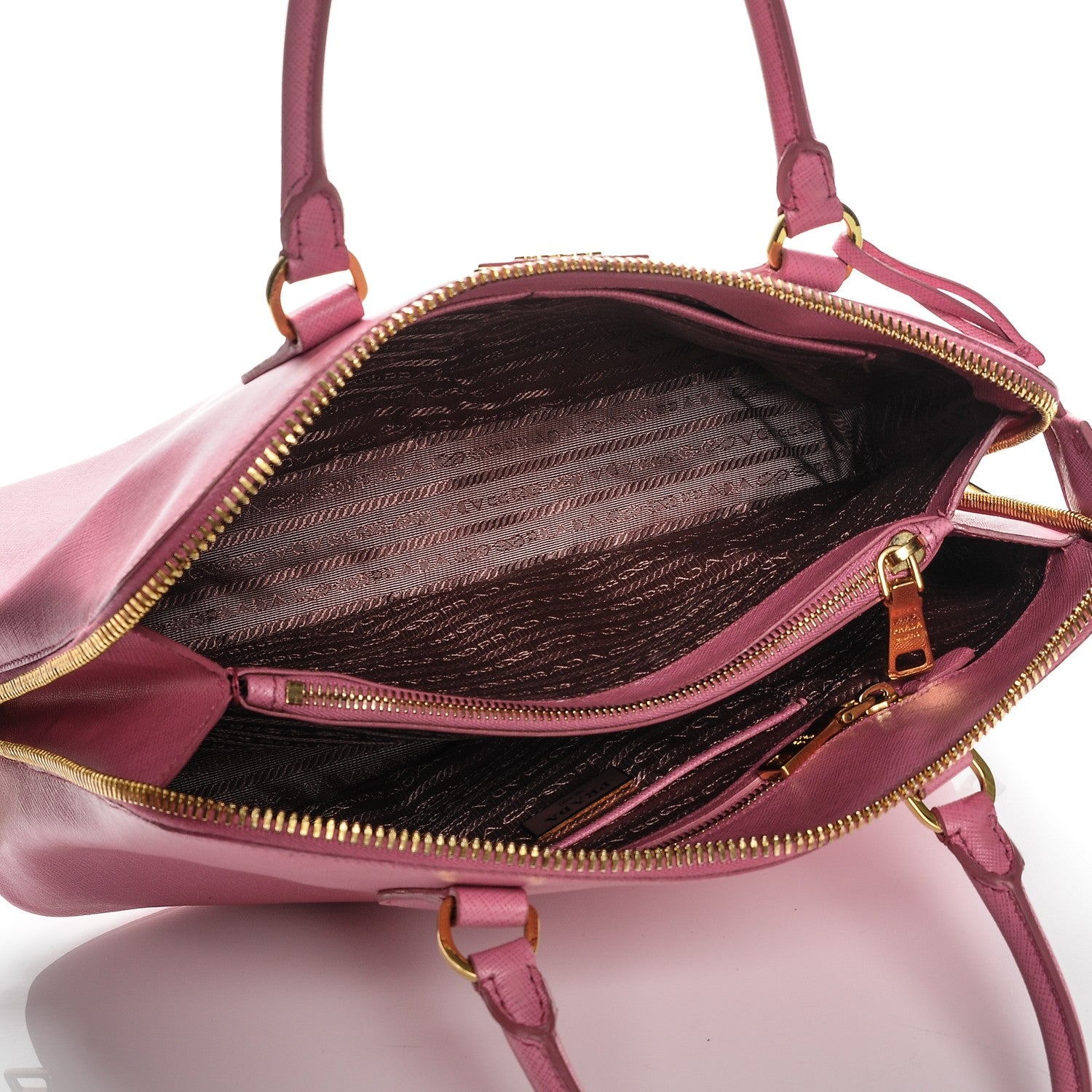 Prada Saffiano Lux Large Promenade Tote Begonia 6 of 12