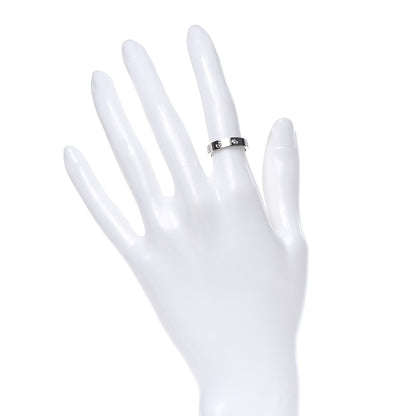 Cartier 18K White Gold Diamond 4mm LOVE Wedding Band Ring 48 4.5 2 of 5