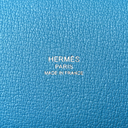Hermes Taurillon Clemence Jypsiere 28 Turquoise 5 of 10