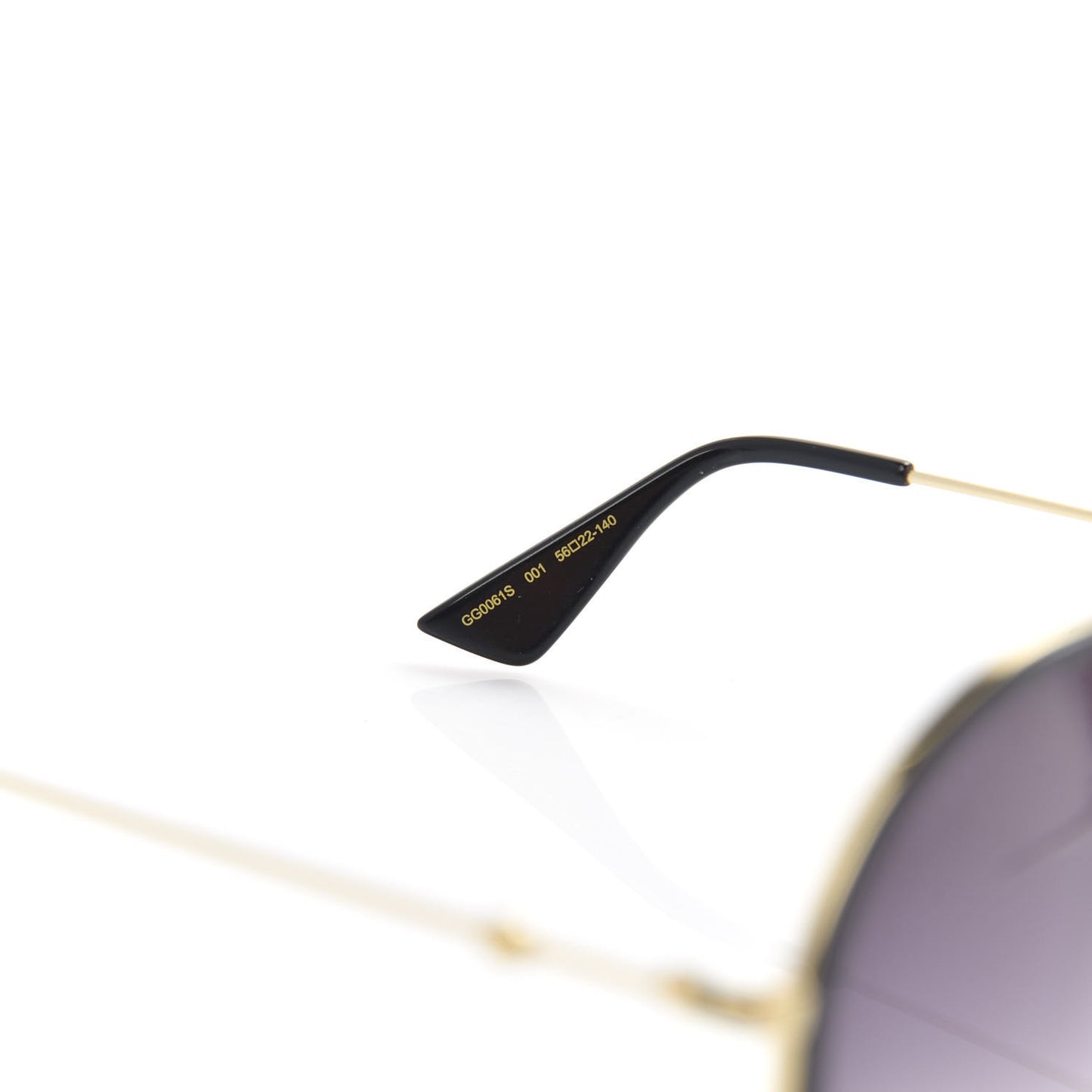 Metal Round Frame Sunglasses GG0061S Black