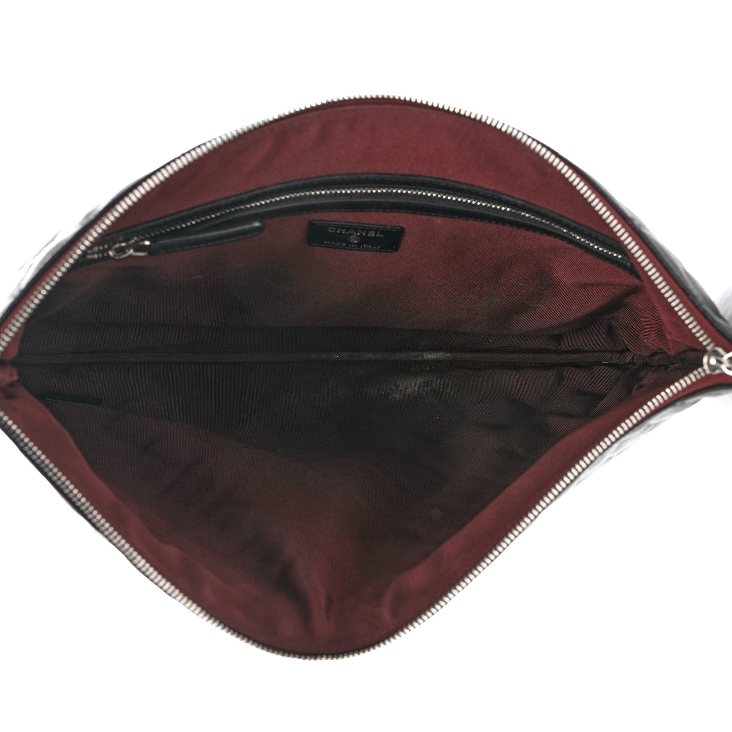 Caviar Quilted Large Cosmetic Case Black