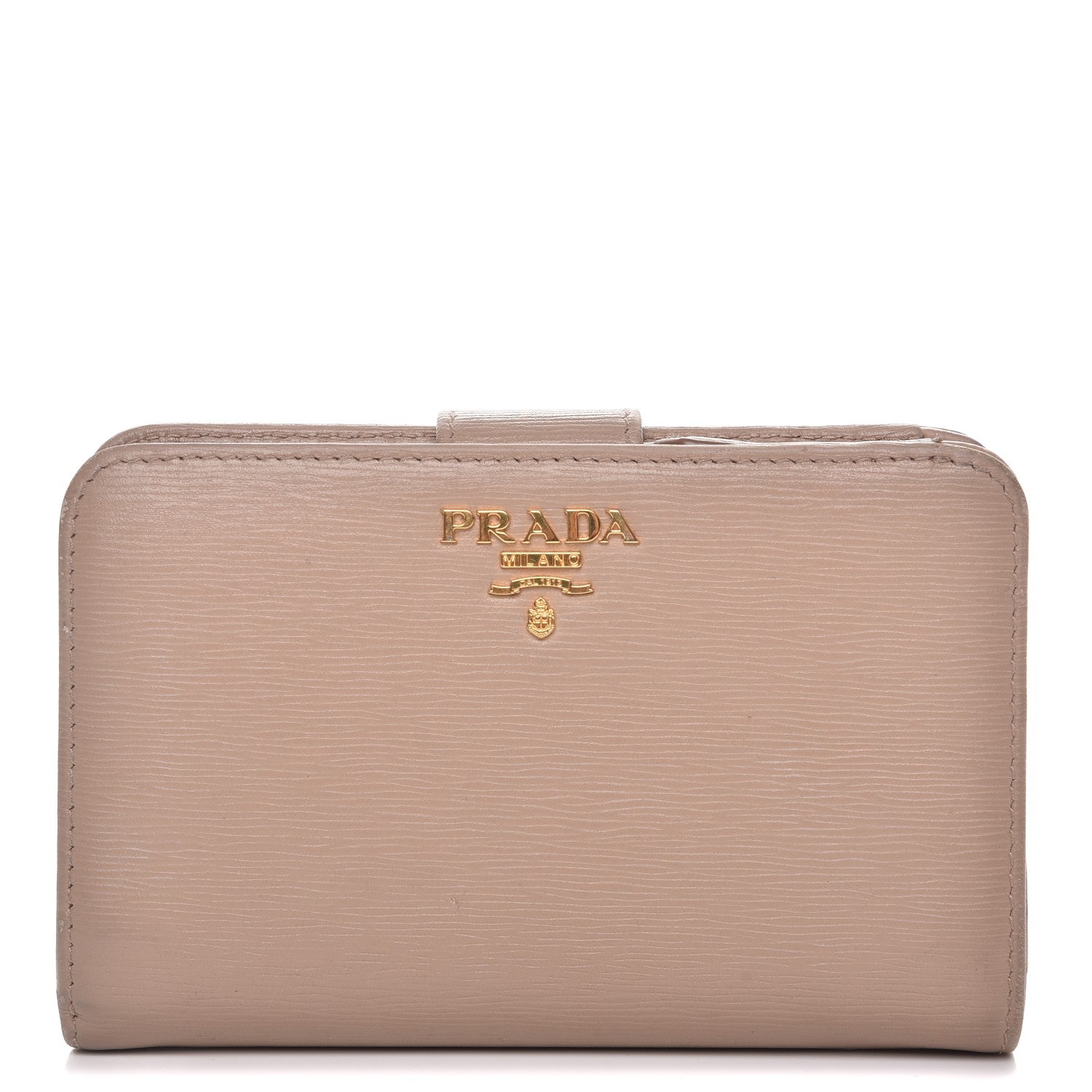 Prada Vitello Move Metal Zip Around Wallet Cammeo 1 of 12