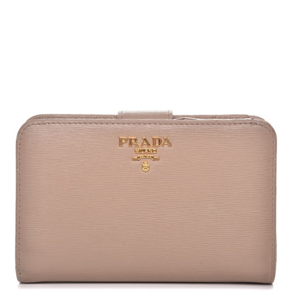Prada Vitello Move Metal Zip Around Wallet Cammeo 1 of 12