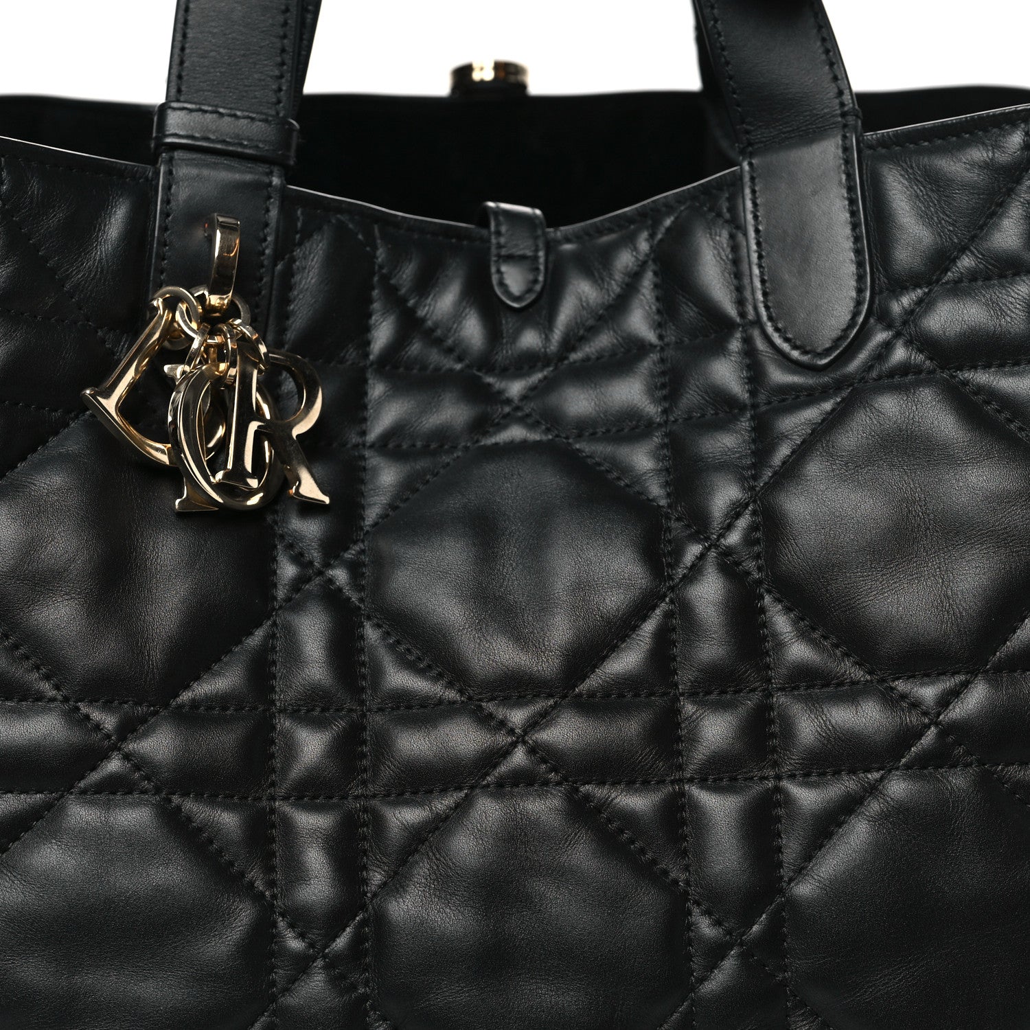Christian Dior Calfskin Macrocannage Large Toujours Black 1870260