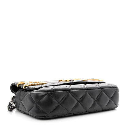 Chanel Lambskin Quilted Coco Clips Single Flap Black 4 of 15