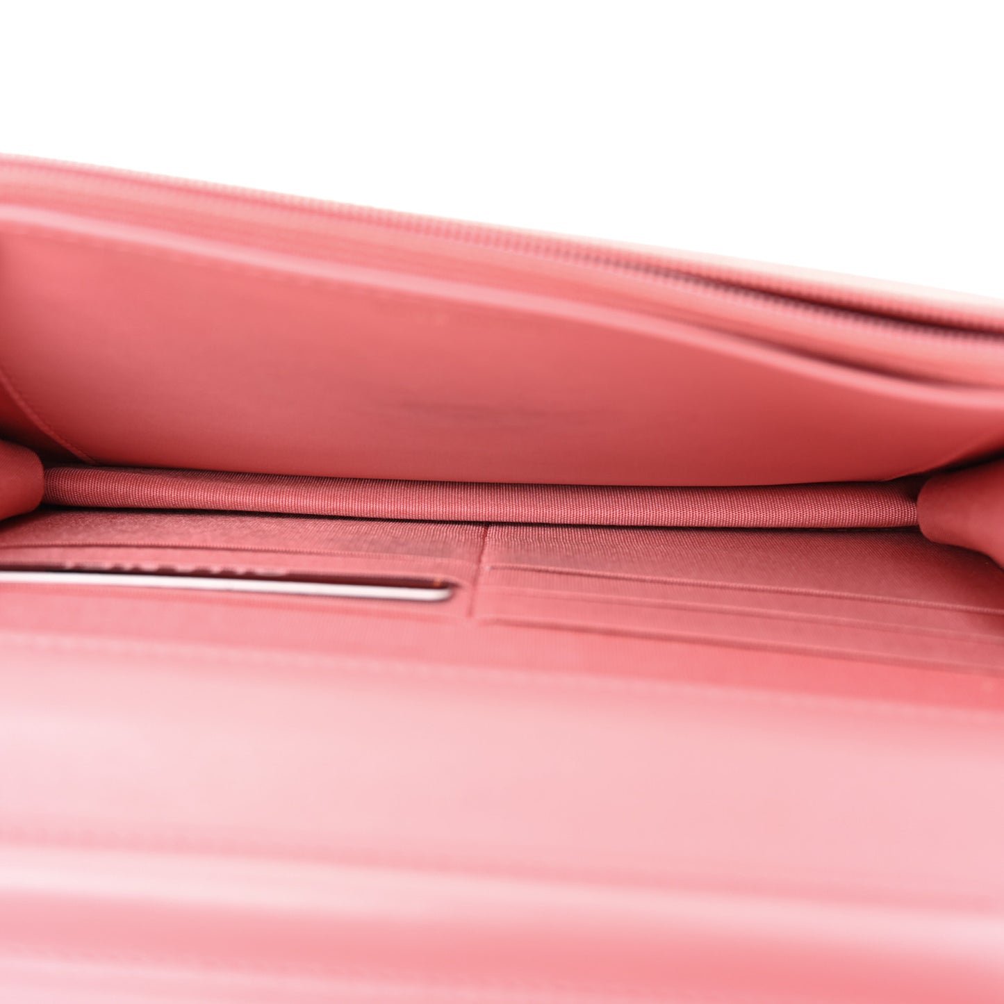 Caviar Camellia Embossed Wallet On Chain WOC Light Pink