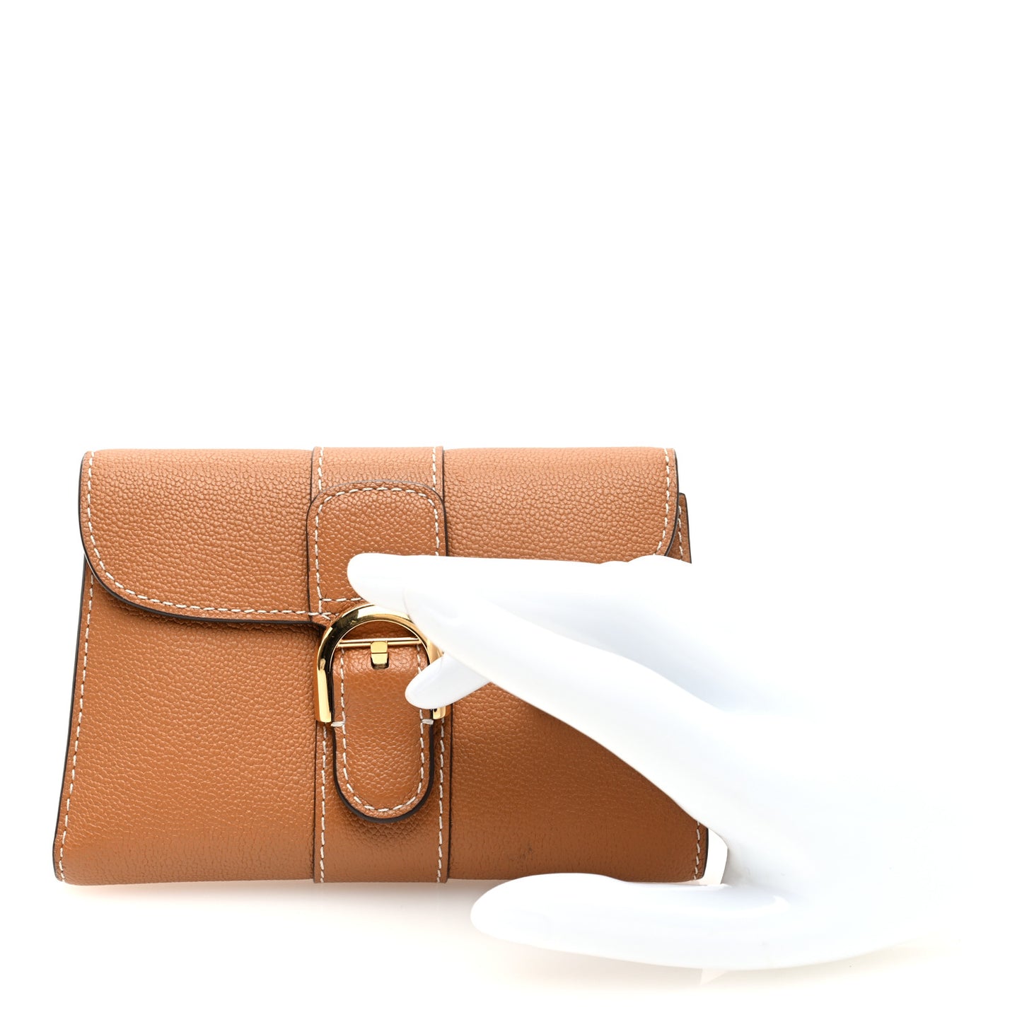 Grained Rodeo Calfskin Brillant Compact Wallet Vegetal