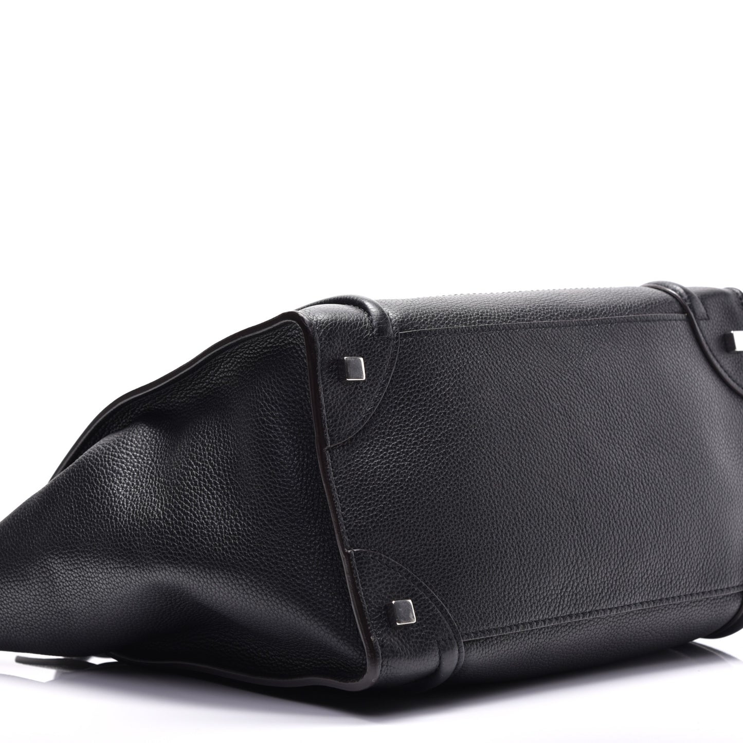 Drummed Calfskin Mini Luggage Black