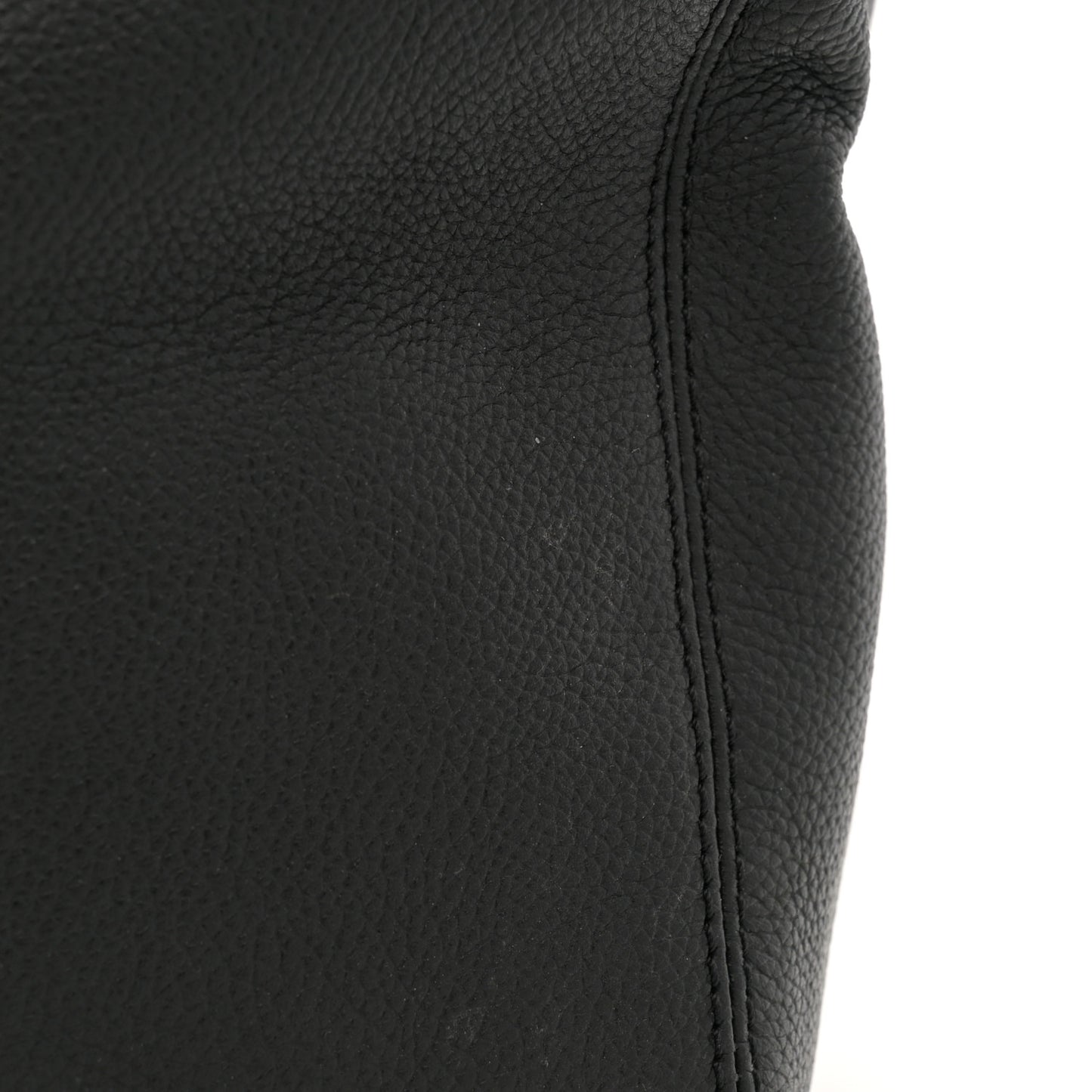 Calfskin Cerf Executive Shopper Tote Black
