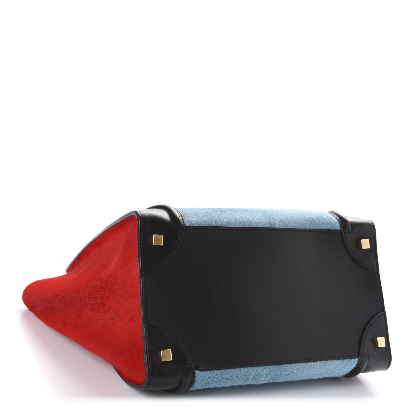Pony Hair Mini Tri-Color Luggage Glacier Red Black
