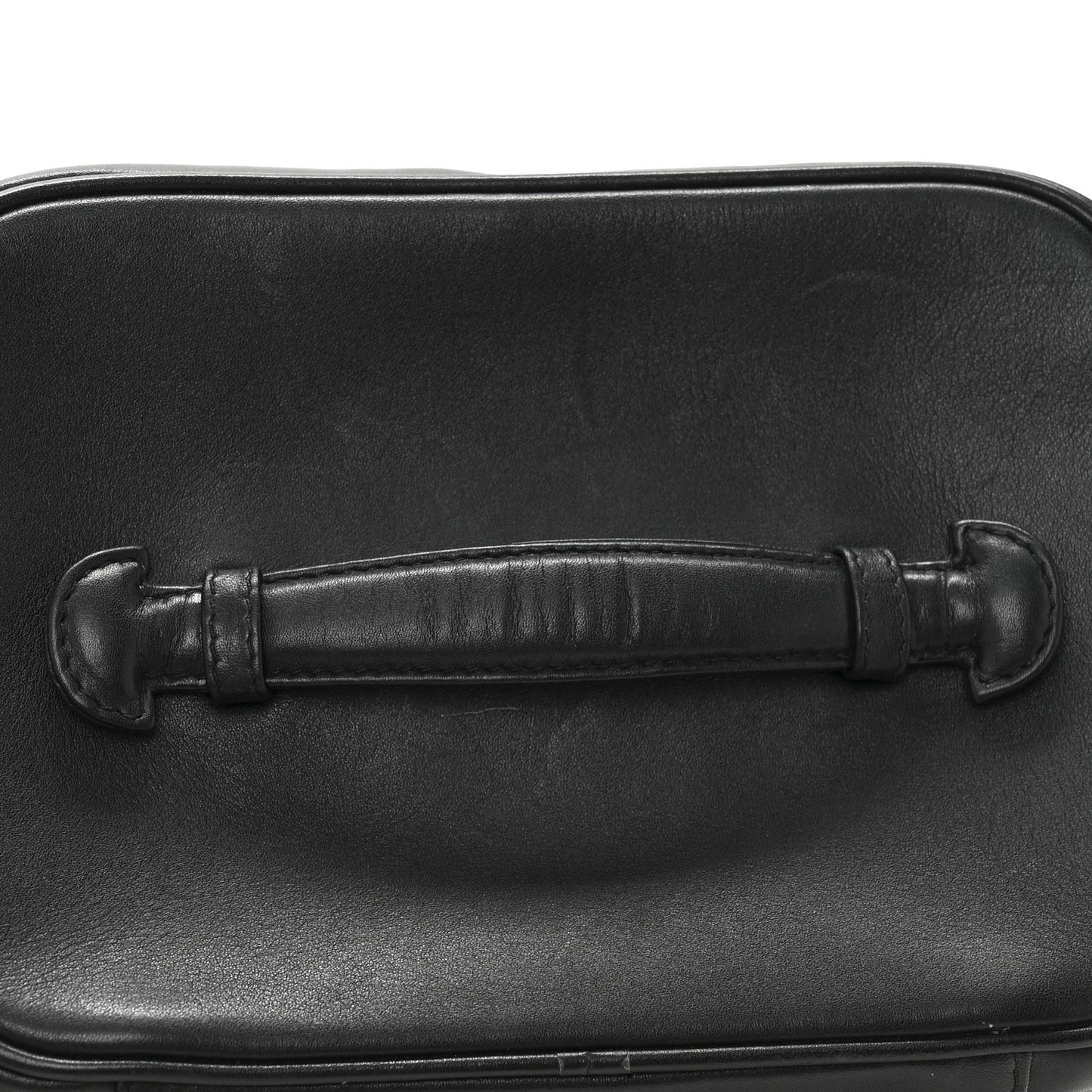 Lambskin Vanity Cosmetic Case Black