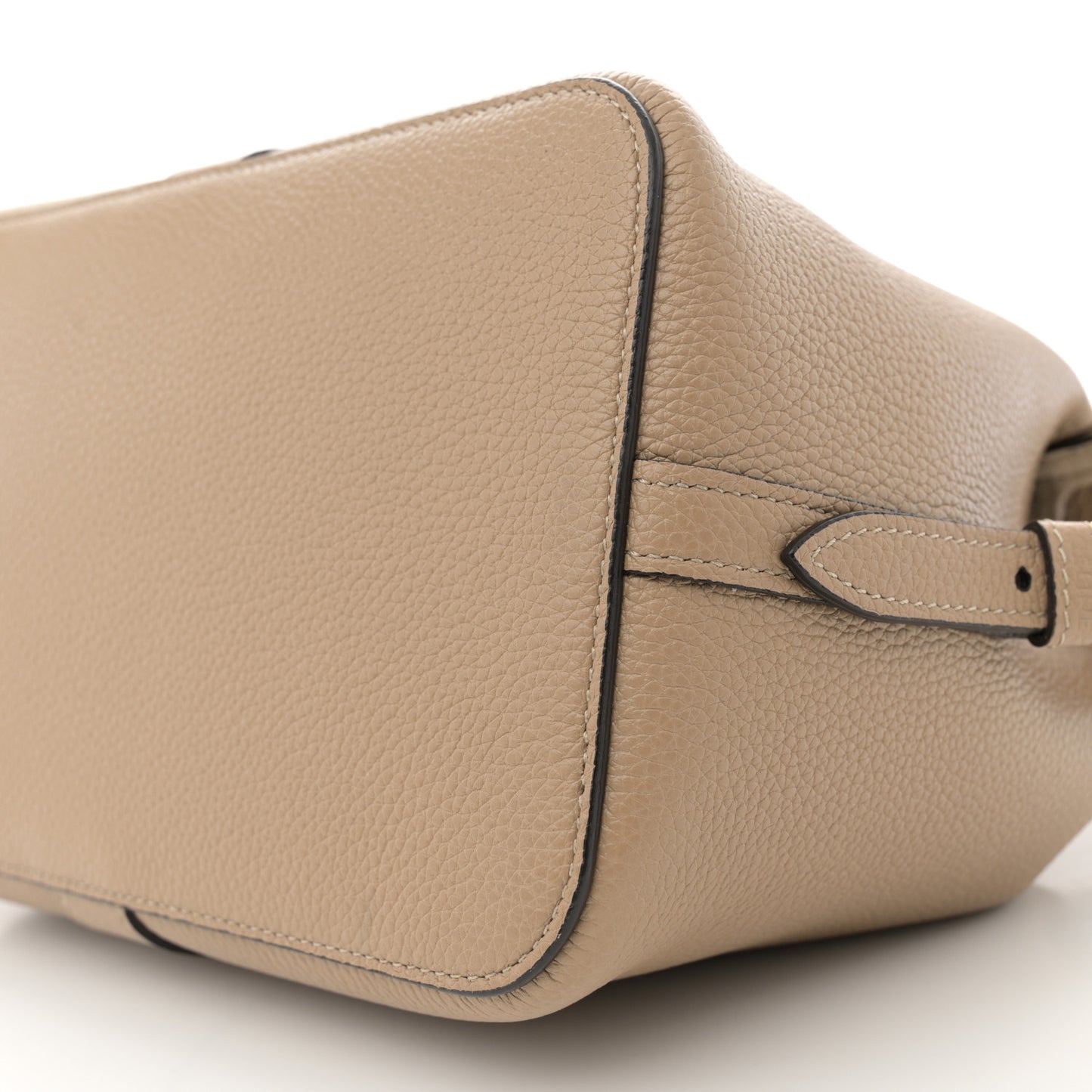 Grained Calfskin Small Cabas De France Dune