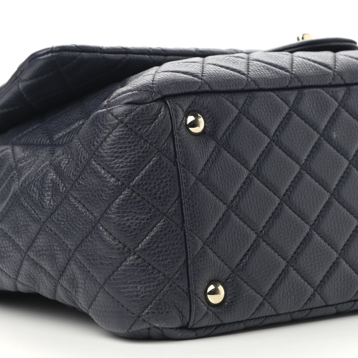 Chanel Calfskin Quilted XXL Travel Flap Bag Navy 9 of 12