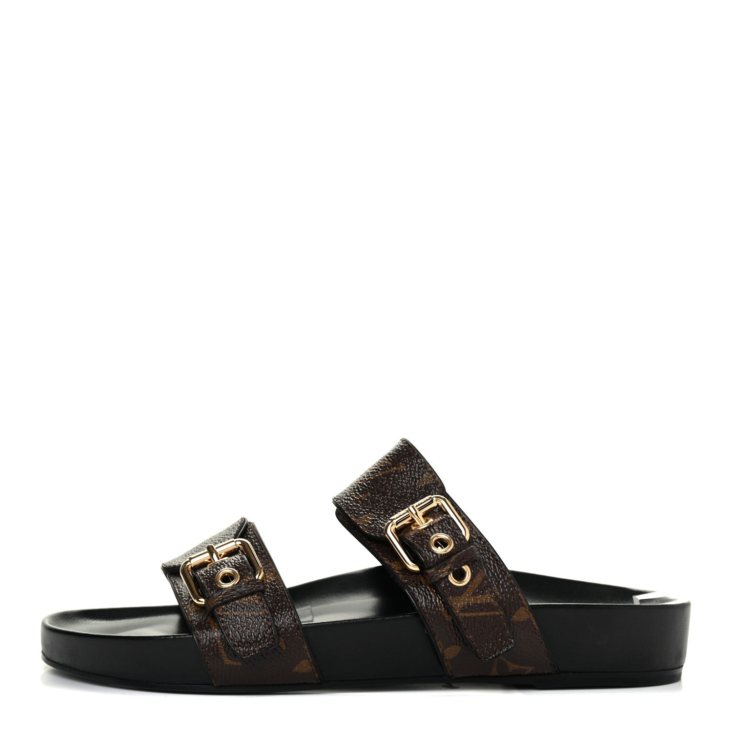 Louis Vuitton Monogram Bom Dia Mule Sandals 39 Black 1 of 14