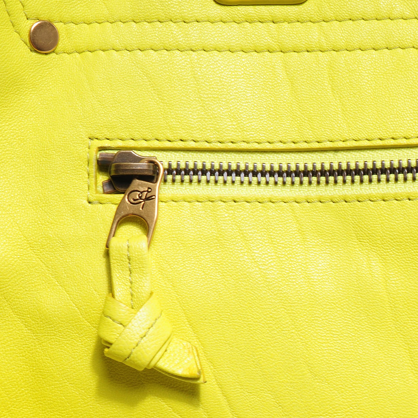 Leather PS1 Tote Citron